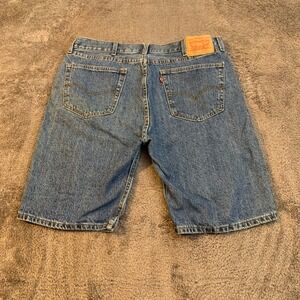 Levis 505 Regular Fit Mens Denim Shorts Blue Mid Wash W38 Jorts Y2K